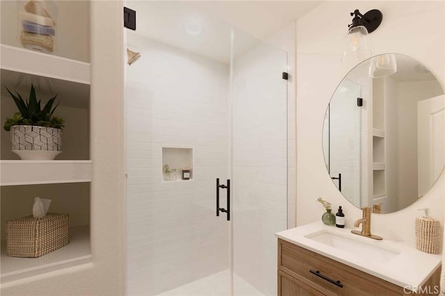 23317 Cuestport Dr, Valencia, CA 91354 - full bathroom featuring vanity and a shower stall