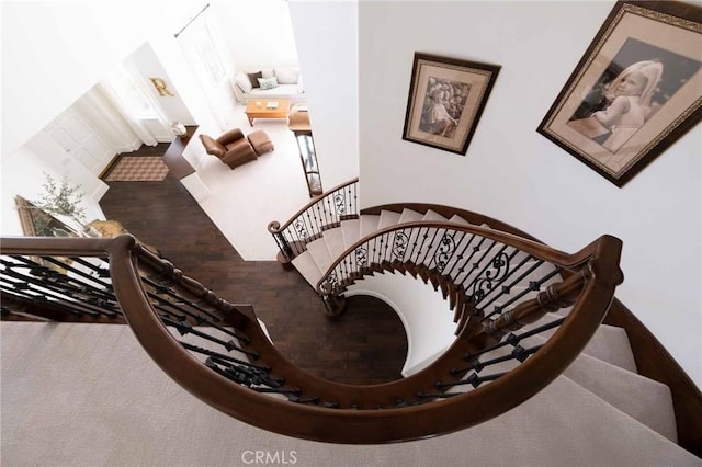 23317 Cuestport Dr, Valencia, CA 91354 - staircase featuring carpet flooring