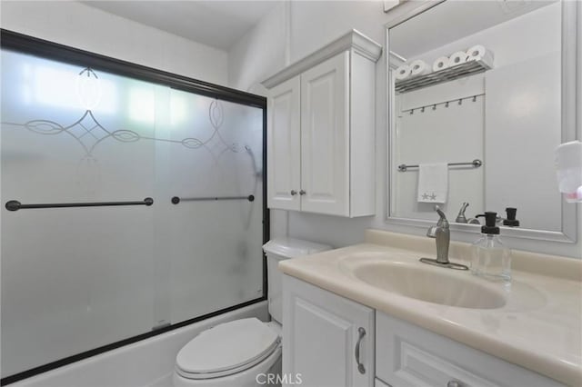 3175 Saginaw Ct, Pleasanton, CA 94588 - full bathroom with toilet, vanity, and combined bath / shower with glass door