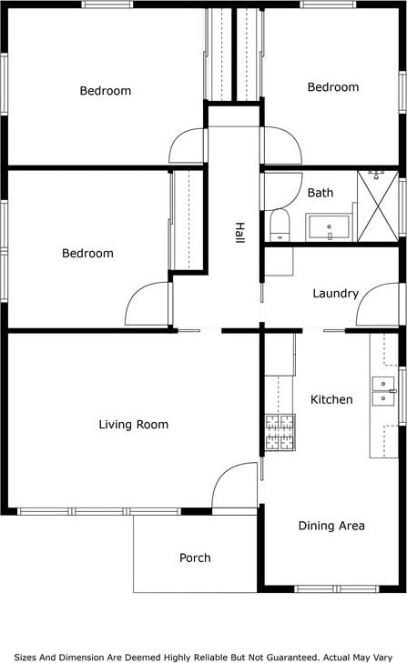 1032 W R St, Wilmington, CA 90744 - floor plan / room layout