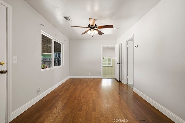 412 2nd St, Orland, CA 95963 - unfurnished room with a ceiling fan, wood finished floors, and baseboards