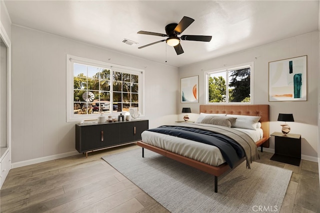 412 2nd St, Orland, CA 95963 - bedroom with wood finished floors, ceiling fan, and baseboards