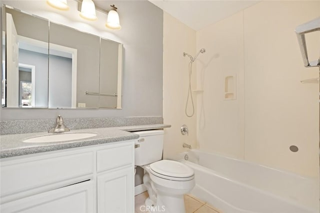 29247 Allan St, Lake Elsinore, CA 92532 - full bath featuring vanity, shower / washtub combination, and tile patterned floors