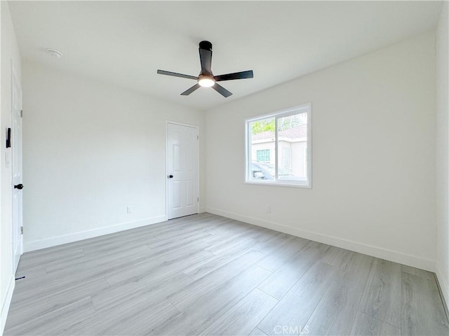 1512 S Butler Ave, Compton, CA 90221 - unfurnished room featuring ceiling fan, light wood-type flooring, and baseboards