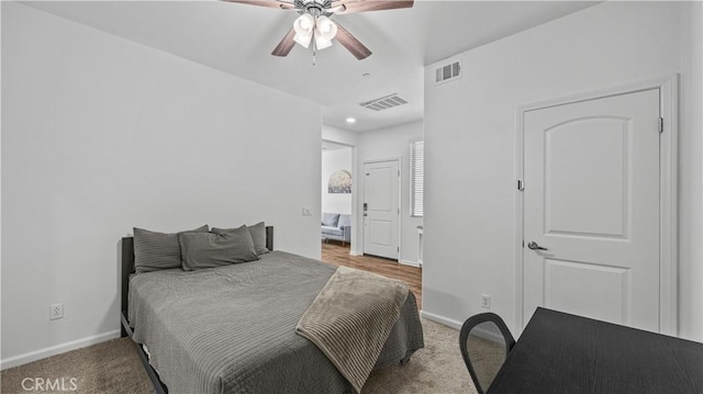36434 Geranium Dr, Lake Elsinore, CA 92532 - carpeted bedroom with baseboards and a ceiling fan