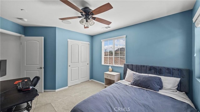 36434 Geranium Dr, Lake Elsinore, CA 92532 - carpeted bedroom featuring baseboards and a ceiling fan