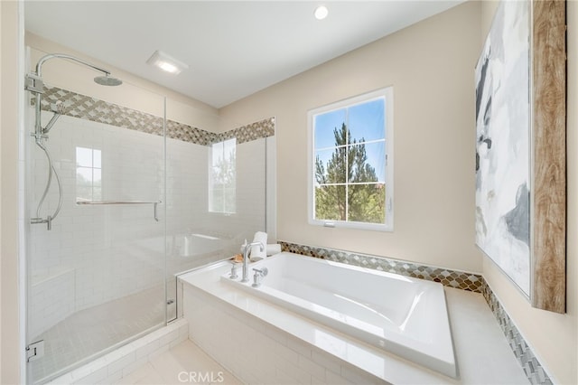 127 Toretta, Irvine, CA 92602 - bathroom with a bath and a shower stall