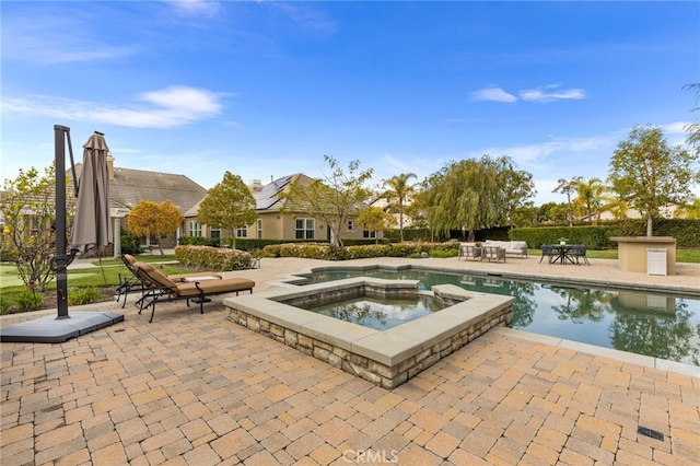 19103 Green Oaks Rd, Yorba Linda, CA 92886 - view of swimming pool with a patio area and a pool with connected hot tub