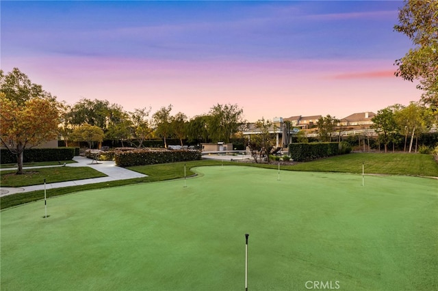 19103 Green Oaks Rd, Yorba Linda, CA 92886 - surrounding community featuring an area to practice putting and a lawn