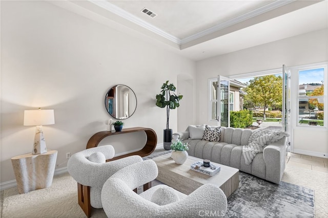 19103 Green Oaks Rd, Yorba Linda, CA 92886 - living area with crown molding and baseboards