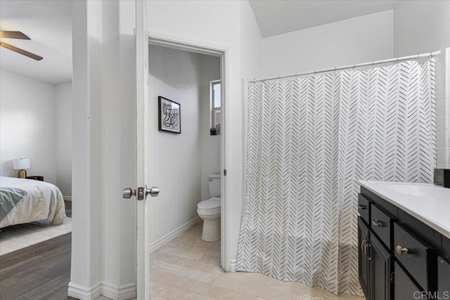 645 Sumner Way Unit 3, Oceanside, CA 92058 - full bathroom with ceiling fan, vanity, and curtained shower