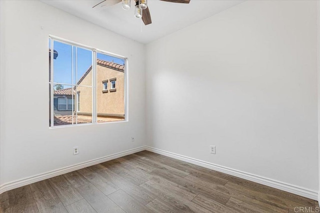 645 Sumner Way Unit 3, Oceanside, CA 92058 - unfurnished room featuring a ceiling fan and wood finished floors