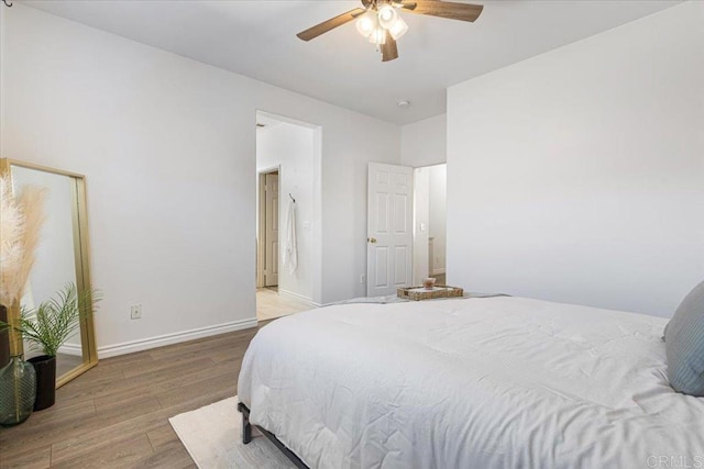 645 Sumner Way Unit 3, Oceanside, CA 92058 - bedroom with wood finished floors and a ceiling fan