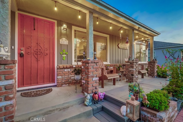 4002 Camerino St, Lakewood, CA 90712 - entrance to property featuring covered porch and board and batten siding
