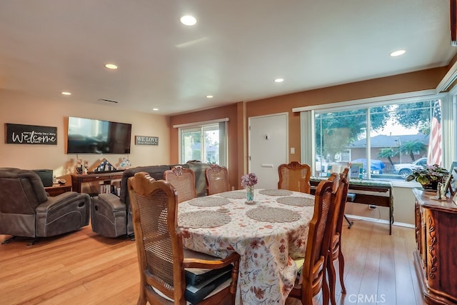 4002 Camerino St, Lakewood, CA 90712 - dining room featuring recessed lighting and light wood-type flooring