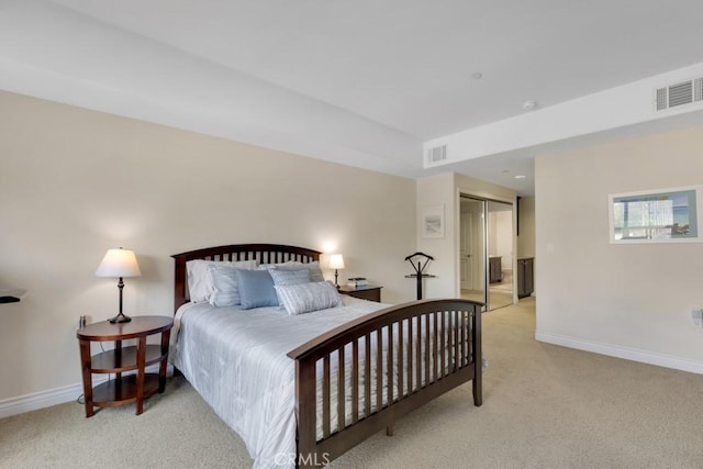 13200 Moorpark St Unit 201, Sherman Oaks, CA 91423 - bedroom with light carpet, baseboards, and a closet