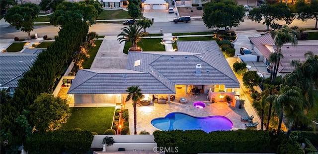 1738 N Ukiah Way, Upland, CA 91784 - aerial view of residential area with a pool