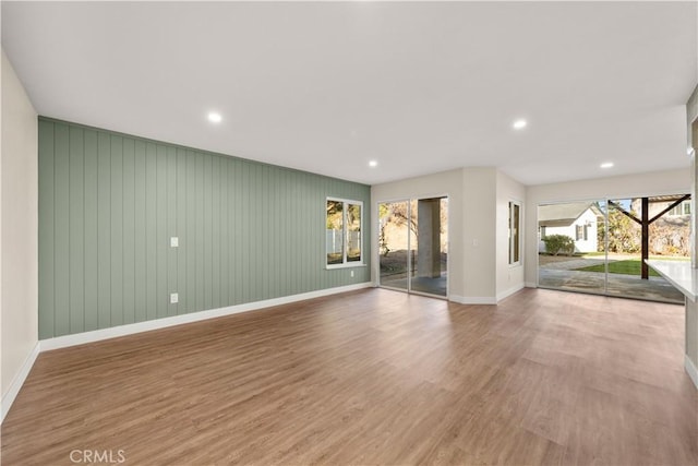 31832 Poole Ct, Temecula, CA 92591 - unfurnished living room featuring baseboards, wood finished floors, and recessed lighting