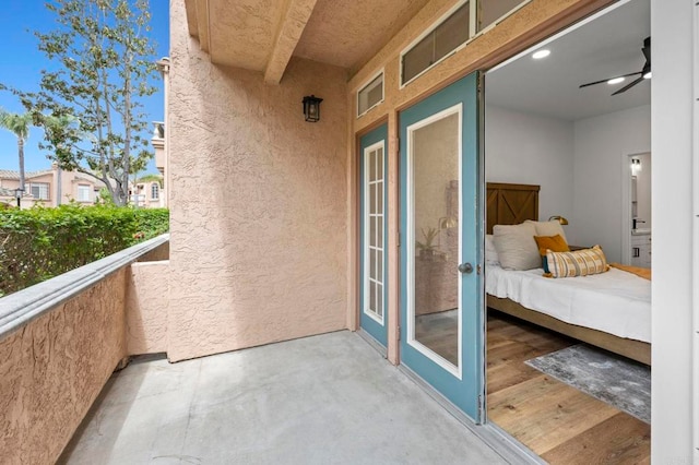 3581 Cameo Dr Unit 35, Oceanside, CA 92056 - balcony with ceiling fan