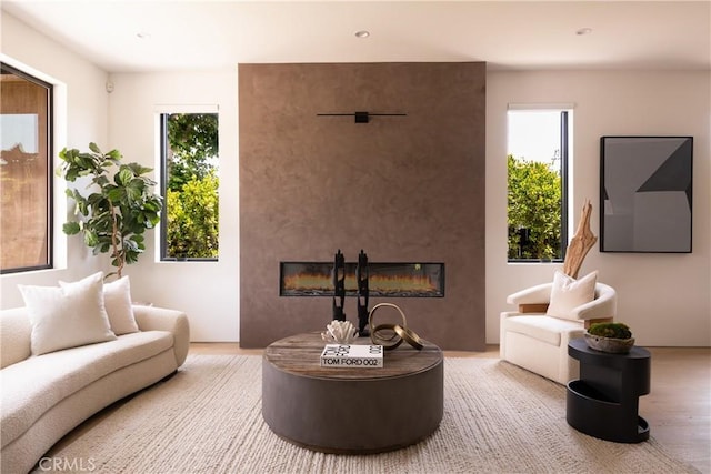 16828 Otsego St, Encino, CA 91436 - living area featuring wood finished floors and recessed lighting