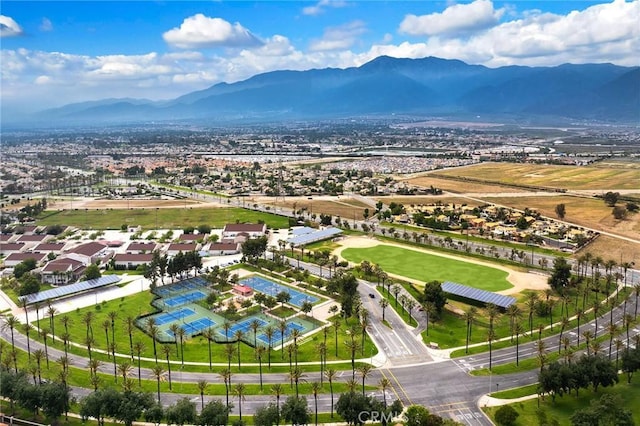 14121 Exeter Ct, Fontana, CA 92336 - aerial perspective of suburban area with a mountain backdrop