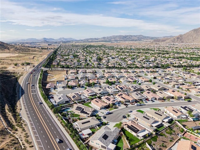 29042 Botanical Cir, Menifee, CA 92584 - aerial view of property's location featuring mountains, a major roadway, and nearby suburban area