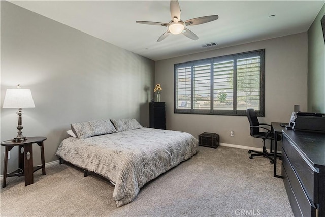 29042 Botanical Cir, Menifee, CA 92584 - carpeted bedroom featuring baseboards, a desk, and ceiling fan