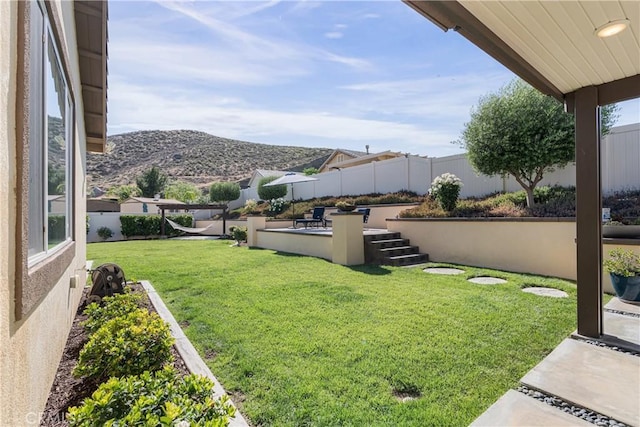 29042 Botanical Cir, Menifee, CA 92584 - view of yard featuring a mountain view and a patio area