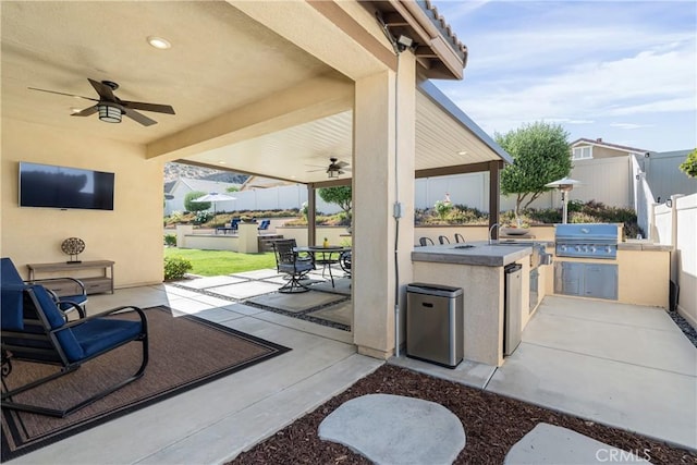 29042 Botanical Cir, Menifee, CA 92584 - view of patio featuring ceiling fan