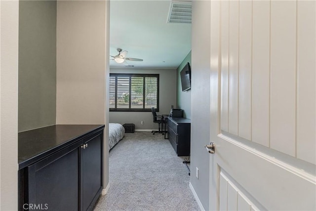 29042 Botanical Cir, Menifee, CA 92584 - office space with light carpet, a ceiling fan, and baseboards