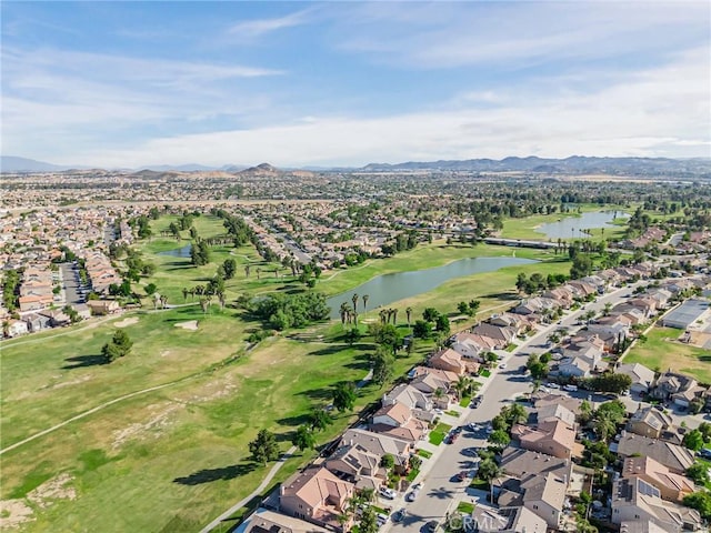 29042 Botanical Cir, Menifee, CA 92584 - aerial view of property's location featuring nearby suburban area, a water and mountain view, and a golf club
