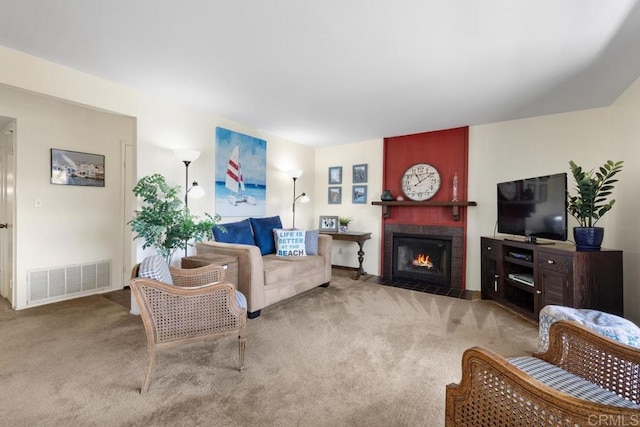 7780 Parkway Dr Unit 703, La Mesa, CA 91942 - carpeted living room with a fireplace