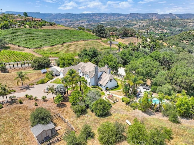 25570 Fuerte Rd, Temecula, CA 92590 - aerial view of sparsely populated area with abundant farmland and mountains