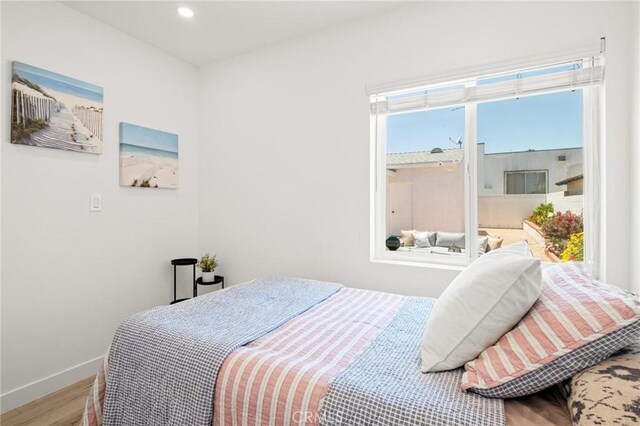 453 N Walker Ave, San Pedro, CA 90732 - bedroom with wood finished floors, baseboards, and recessed lighting