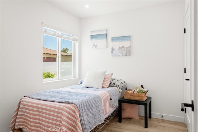 453 N Walker Ave, San Pedro, CA 90732 - bedroom featuring light wood-style floors, baseboards, and recessed lighting