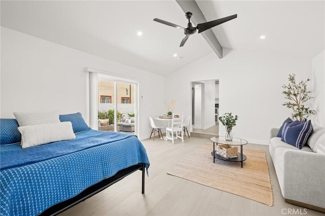 453 N Walker Ave, San Pedro, CA 90732 - bedroom featuring wood finished floors, a ceiling fan, baseboards, and recessed lighting