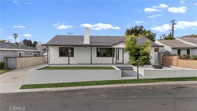 2011 Reynosa Dr, Torrance, CA 90501 - ranch-style home featuring a chimney and covered porch