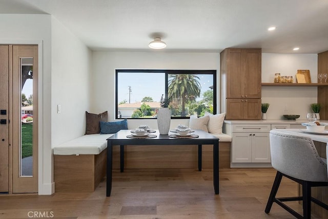 1932 Chapman Rd, Claremont, CA 91711 - interior space with breakfast area, light wood-style floors, and recessed lighting
