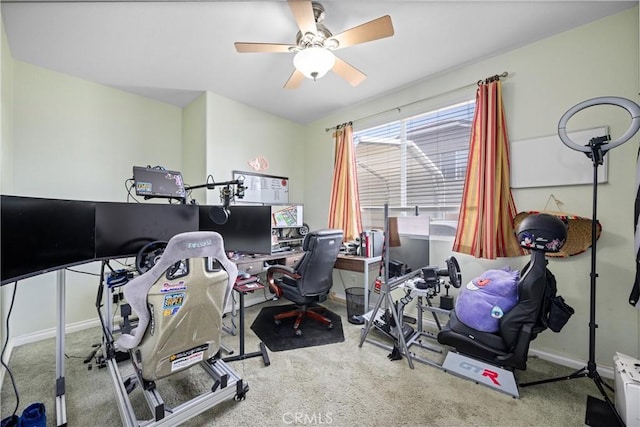 959 Corwin Pl, Hemet, CA 92544 - office space featuring carpet, ceiling fan, and baseboards