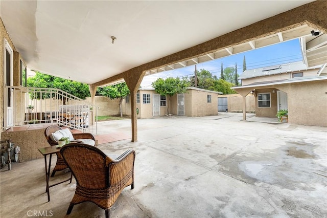 1040 W 3rd St, Pomona, CA 91766 - view of patio with an outdoor structure
