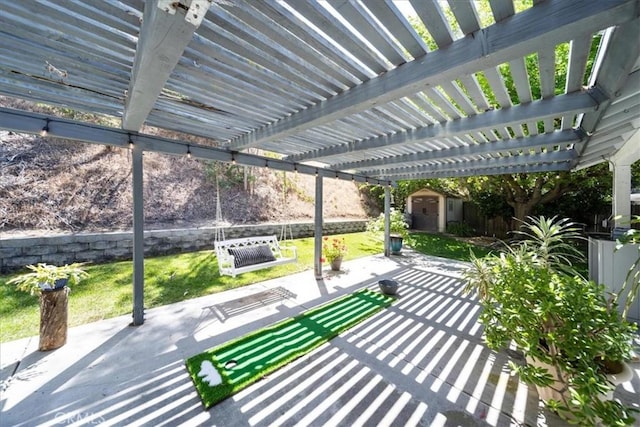 29911 Cactus Pl, Temecula, CA 92592 - view of patio featuring a pergola