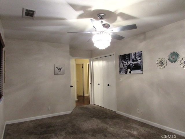 1575 Santa Inez Ct, Merced, CA 95340 - unfurnished room with ceiling fan, carpet flooring, and baseboards