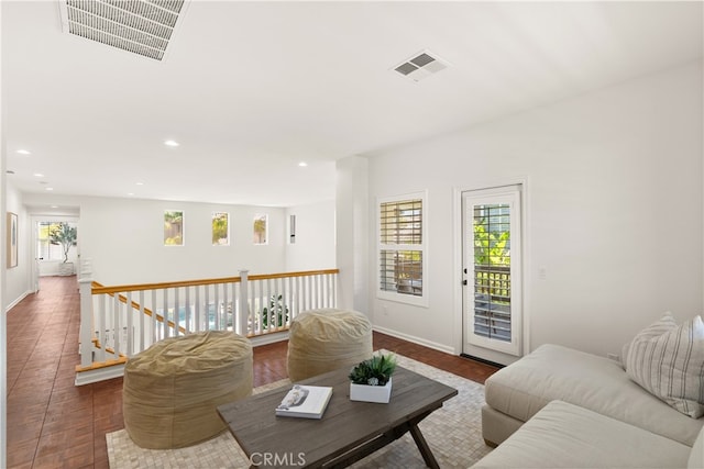 19139 Chandon Ln, Huntington Beach, CA 92648 - living room with baseboards, recessed lighting, and wood finished floors