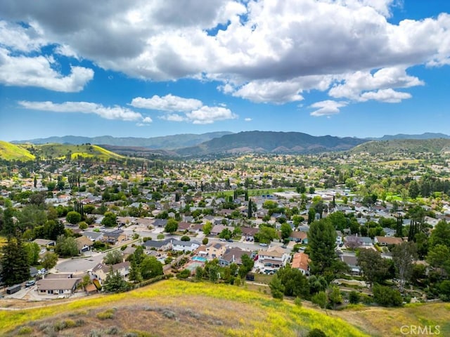 6505 Smoke Tree Ave, Oak Park, CA 91377 - aerial view of residential area featuring a mountainous background