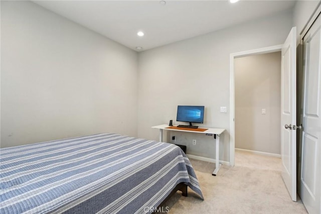 114 Desert Lotus, Irvine, CA 92618 - bedroom with light colored carpet, recessed lighting, and baseboards