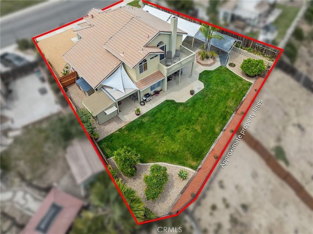 40678 Alondra Dr, Murrieta, CA 92562 - aerial view of property and surrounding area with property boundaries highlighted