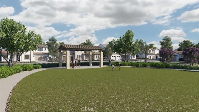 6525 Etiwanda Ave, Rancho Cucamonga, CA 91739 - view of community with a gazebo, a residential view, and a yard