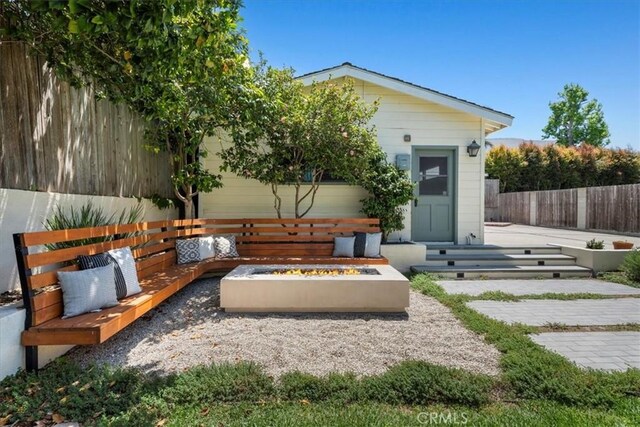 1330 8th St, Manhattan Beach, CA 90266 - back of property with a fire pit