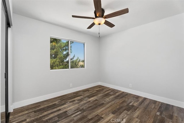 21321 Spruce, Mission Viejo, CA 92692 - unfurnished room with dark wood-style flooring and ceiling fan