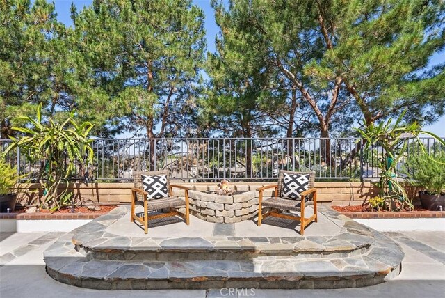 21321 Spruce, Mission Viejo, CA 92692 - view of patio with an outdoor fire pit